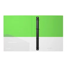 Папка на 4 кольцах Berlingo "Semicolor" А4, 24мм, 700мкм, D-кольца, с внутр. карманом, салатовая, софт-тач 384076