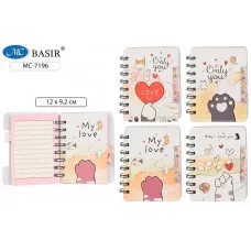 Блокнот детский "ЛАПКИ", 1 шт, обложка 7БЦ с рисунком, МС7196