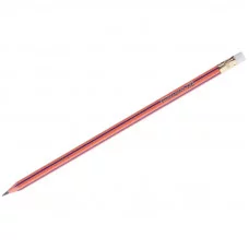 Карандаш ч/г OfficeSpace HB, с ластиком, заточен., пластиковый, полосатый 191026