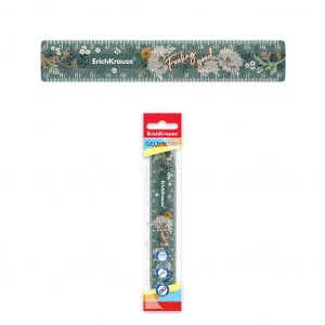 Линейка пластиковая ErichKrause® Natural Life, 15см, во флоупаке (green) 55426