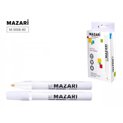 Маркер-краска EFFECTO, БЕЛЫЙ, корпус алюминиевый, пулевидный наконечник, ширина линии письма 2мм, картонная упаковка M-5008-80*