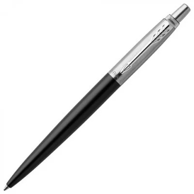 Ручка шариковая PARKER "Jotter Plastic CT", корпус черный, детали из нержавеющей стали, блистер, синяя, 2096873