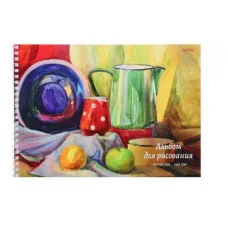 Альбом для рисования А4 20л. ИЗЯЩНЫЙ НАТЮРМОРТ (20-5106) на гребне, мелов. обл.офсет 20-5106