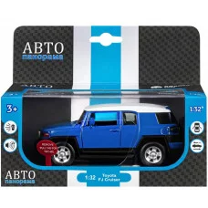 ТМ "Автопанорама" Машинка металлическая 1:32 Toyota FJ Cruiser, синий, свет, звук, откр. двери, инерция, в/к 17,5*13,5*9 см JB1251138