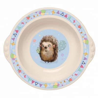 Тарелка детская глубокая с голубым декором 431315907