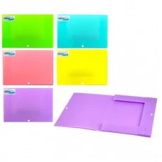 Папка на кнопке Sahand, A4, 240х320х10, 500 мкм, карман для визитки, ассорти, матовая, "Ice" 0971IE