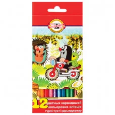 Карандаши цветные Koh-I-Noor "Крот", 12цв., заточен., картон, европодвес 132751