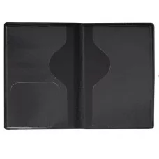 Обложка для паспорта "Passport Map", мягкая экокожа, графитовая, STAFF, 238875