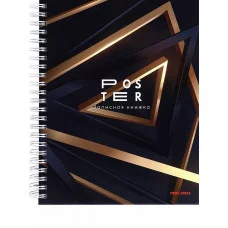 Записная книга на гребне А5 120л. ТРЕУГОЛЬНИКИ В 3D (120-6794) (7БЦ, глянц.ламинирование) 120-6794