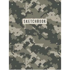 СКЕТЧБУК А5. КАМУФЛЯЖ (выб.лак, зелёная резинка) 467-0-159-10065-2