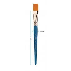 Кисть художественная синтетика Гамма "Галерея", плоская №22, короткая ручка 299993