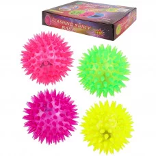 Мяч световой "Колючка-1" 5,5см свет,пищалка,цвет-микс
