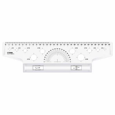 Рейсшина 30см СТАММ, металлический ролик, картонная коробка 351485