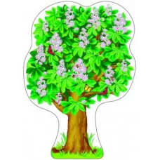 Ф-9315 Плакат вырубной А3. Каштан весенний (с уф-лаком) / (серия) Сфера