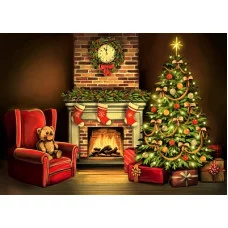 Алмаз.моз.(блест.)30х40см.без подр.,с част.зап.(15 цв.) Уютный вечер у камина (Арт. ASG039) ASG039