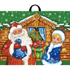 Пакет полиэтиленовый с петлевой ручкой Новый Год у ворот 71*55/90 ПП-7296