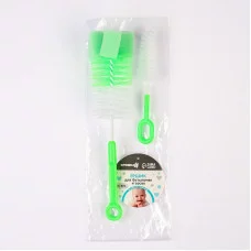 Набор ершиков по уходу за детскими бутылочками, 2шт., с губкой,  21 см., цвет МИКС 2351906