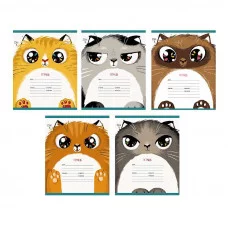 Тетрадь А5 12л "Пушистые котики (эксклюзив)"  КанцЭксмо ТК128279