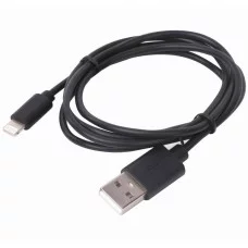 Кабель USB2.0 – Lightning, 1 м, SONNEN, медь, для передачи данных и зарядки, черный, 513116