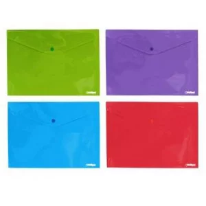 Папка с кнопкой А-4 DB-30 INTELLIGENT 33,5*23см, пластик, ассорти 328482