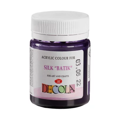 Краска по шелку "Батик" акрил 50мл банка ЗХК "Декола" Фиолетовая 4428607 3245615