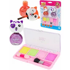 Набор детской косметики "Кошечка" (тени, лак для ногтей, апплик, кисть, цвет микс)  ( Арт. КС-5223)