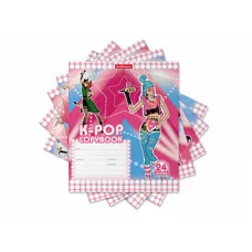 Тетрадь школьная ученическая ErichKrause® K-POP, 24 листа, линейка _MIX-PACK 58262 ТЛ2501