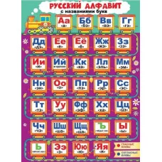 Плакат "Русский алфавит с названиями букв", изд.: Горчаков 460228994130001590