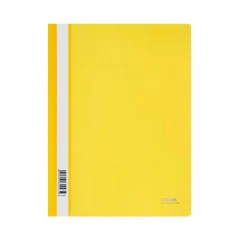 Папка-скоросшиватель пластик. СТАММ А4, 180мкм, желтая с прозр. верхом 356763