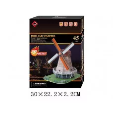 Пазл 3D "Голландская мельница"45дет.(в кор)