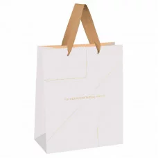 Пакет подарочный 1шт 26*32*12см MESHU "Monocolor. White", отд. фольгой, матовая ламинация 354665