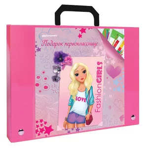 Портфель пластиковый розовый ПОДАРОК ПЕРВОКЛАССНИКУ ЦВЕТОЧНЫЕ ФЕИ schoolФОРМАТ 072834