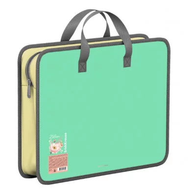 Папка пластиковая для творчества ErichKrause Matt Pastel Bloom , A4+, зеленый 61232