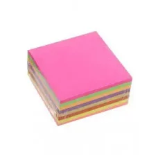 Блок с липким краем 76мм*76мм 400л, 8 цветов флуор 5491832