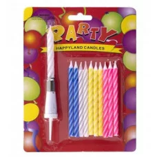 Набор свечей для торта Alingar, 14 см, 9 см - 10 шт.+ музыкальная 1 шт. - 14 см AL6612