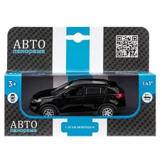 ТМ "Автопанорама" Машинка металлическая 1:39 KIA SPORTAGE R, черный, откр. двери, инерция, в/к 17,5*12,5*6,5 см JB1251434