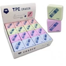 Ластик GREENWILL DN-12 "Квадратный" 28х28х13мм цвета ассорти к/к HR-05538 335249