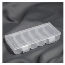 Контейнер для хранения мелочей 6 отделений 19,5*9,5*3,3см прозрачный АУ 6915384