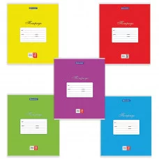 Тетрадь 12л. BRAUBERG КЛАССИКА, косая линия, обложка картон, АССОРТИ (5 видов), 103276