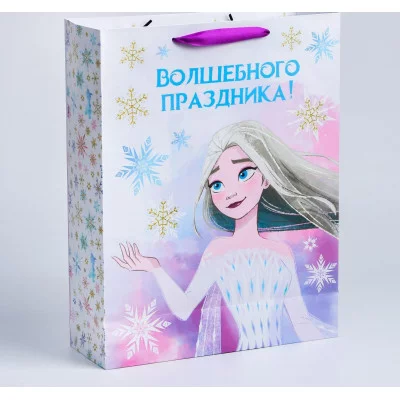 Пакет ламинат вертикальный "С Новым годом!", 31х40х11 см, Холодное сердце 4997220