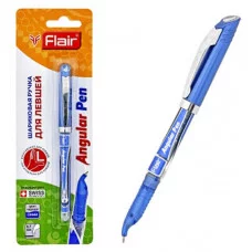 Ручка шар. синяя "Flair" ANGULAR для левшей, 0,7мм, блистер F-888/син. BL