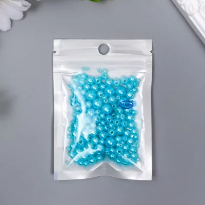 Бусины для творчества пластик "Круглые. Лазурный" d=3-8 мм, набор 10 гр 7459619