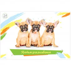 Альбом для рисования 24л А4 на скрепке ArtSpace Питомцы Малыши 311559