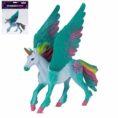ТМ "КОМПАНИЯ ДРУЗЕЙ", серия "Животные планеты Земля", игрушка "Пегас", голубой, в/п 18*4,3*10,8 см JB0211384