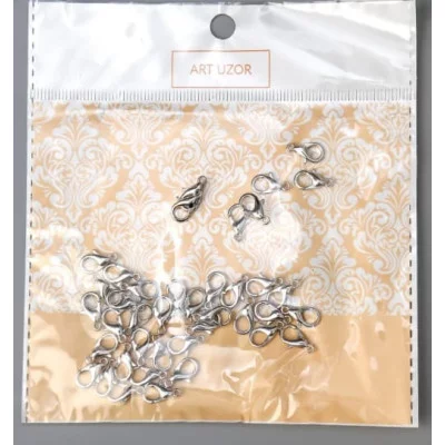 Основа для брелока карабин металл серебро 1,2х0,6 см   4104914