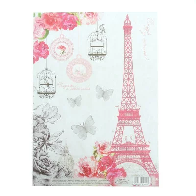 Декупажная карта "Париж", 21 х29,7 см 1002616