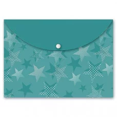 Папка-конверт на кнопке А4+ 0,18мм "Звезды" ФЕНИКС+ 47190 318436