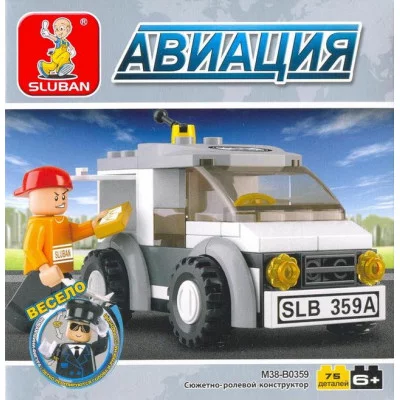 Конструктор "Авиация.Экспресс автомобиль" 75 деталей в короб M38-B0359