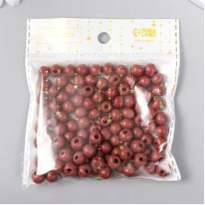 Бусины для творчества дерево "Ржавый коричневый" d-0,8 см, набор 20 гр   9463318