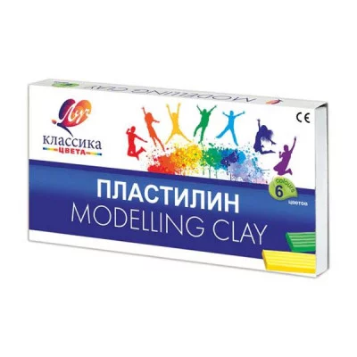 Пластилин ЛУЧ КЛАССИКА 6 цв. 120 г со стеком Луч 060415